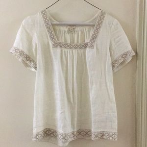 JCrew cream/white blouse